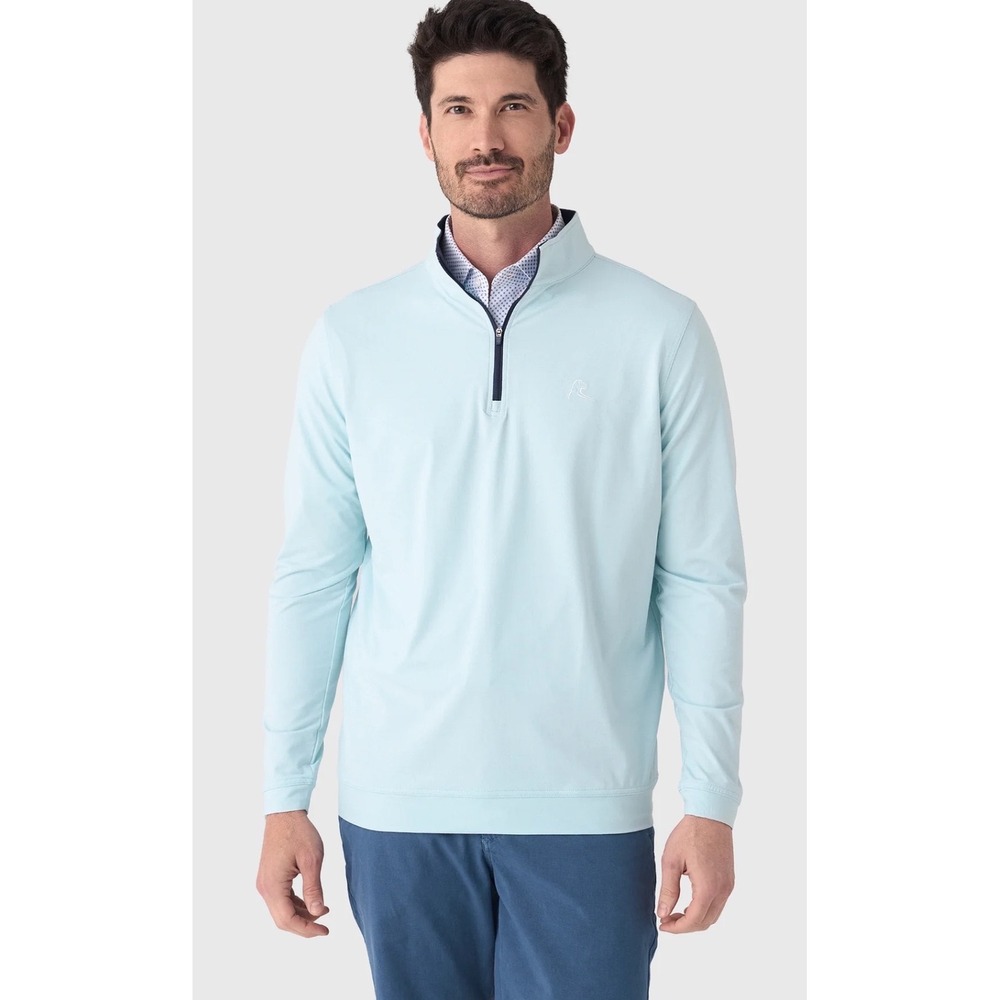 Rhoback Performance Q-Zip Heather Aquafrost Seafoam Size XL New With Tags